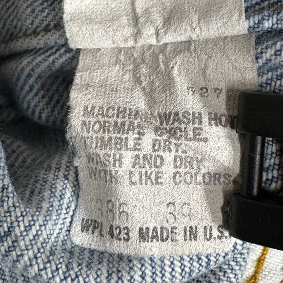 VINTAGE Levis Jacket Mens 39 Small Medium Blue Trucker Denim Acid Washed 80s USA - Picture 6 of 12